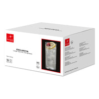 Side view of Exclusiva 16 oz. Tom Collins Cocktail Glasses (Set of 12)