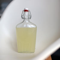 Side view of Fiaschetta Glass Pocket Flask Leak Proof