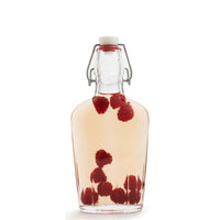 Side view of Fiaschetta Glass Pocket Flask Leak Proof