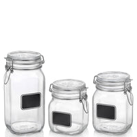 Side view of Fido 33.75 oz. Food Jar, Chalkboard (Set of 12)