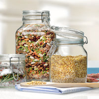 Side view of Fido 33.75 oz. Food & Canning Jar, Clear