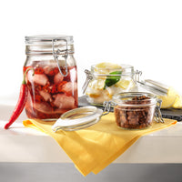 Side view of Fido 33.75 oz. Food & Canning Jar, Clear