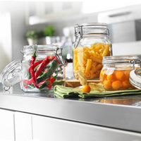 Side view of Fido 33.75 oz. Food & Canning Jar, Clear