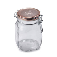 Side view of Fido 33.75 oz. Food Jar, Copper Top (Set of 6)