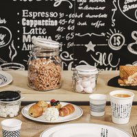 Side view of Fido 4.25 oz. Food Jar, White Top (Set of 12)