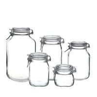 Side view of Fido 5pc Food & Canning Jars Set (17.5 oz., 33.75 oz., 50.75 oz., 67.75 oz. & 101.5 oz.)