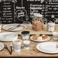 Side view of Fido 6.75 oz. Food Jar, Black Top (Set of 12)