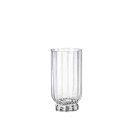 Side view of Florian 14.5 oz. Beverage Drinking Glasses (Set of 4)