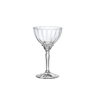 Side view of Florian 8.10 oz. Champagne / Martini Cocktail Glasses (Set of 4)