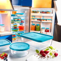 Side view of Frigoverre 37.25 oz. Rectangle Food Storage Container (Set of 8)