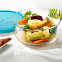 Side view of Frigoverre 42.25 oz. Round Food Storage Container (Set of 6)