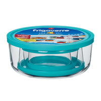 Side view of Frigoverre 4pc Round Food Storage Container Set (15.25 oz., 30.5 oz., 53.75 oz., 104.75 oz.)