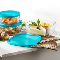 Side view of Frigoverre 68.5 oz. Square Food Storage Container (Set of 6)