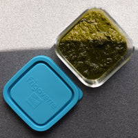 Side view of Frigoverre 8 oz. Square Food Storage Container (Set of 12)