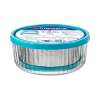 Side view of Frigoverre Brillante 2pc Round Food Storage Container Set (13.25 oz., 27.75 oz.)