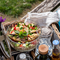 Side view of Frigoverre Brillante 3pc Round Food Storage Container Set (13.25 oz., 27.75 oz., 51.75 oz.)