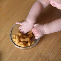 Side view of Frigoverre Evolution 17 oz. Round Food Storage Container, Gray Lid (Set of 12)