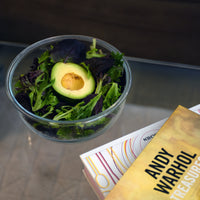 Side view of Frigoverre Evolution 85 oz. Large Bowl, Blue Lid (Set of 4)