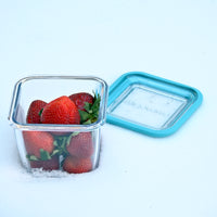 Side view of Frigoverre Future 25.25 oz. Square Food Storage Container (Set of 12)