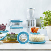 Side view of Frigoverre Future 25.25 oz. Square Food Storage Container (Set of 12)