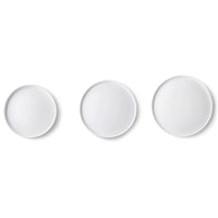 Side view of Alta Cucina Opal Glass Serving Plates Set (Set of 3)