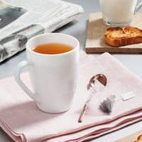 Side view of Icon 10.5 oz. White Opal Glass Mugs (Set of 6)