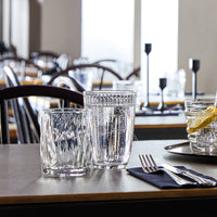 Side view of Line 13.25 oz. Long Drink Drinking Glasses, Clear (Set of 12)