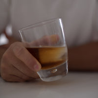 Side view of Luna 11.75 oz. DOF Drinking Glasses (Set of 4)