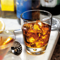 Side view of Luna 11.75 oz. DOF Drinking Glasses (Set of 4)