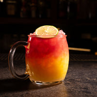 Side view of Bartender 18.25 oz. Moscow Mule Cocktail Glasses (Set of 6)