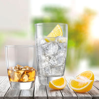 Side view of Nadia 12.75 oz. DOF Drinking Glasses (Set of 4)