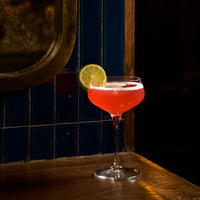 Side view of Bartender 8.5 oz. Novecento Cocktail Coupe (Set of 4)