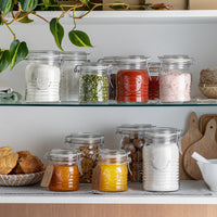 Side view of Officina 1825 33.75 oz. Food & Canning Jar with Swing Top (Set of 6)