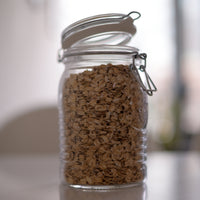 Side view of Officina 1825 33.75 oz. Food & Canning Jar with Swing Top (Set of 6)