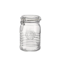 Side view of Officina 1825 33.75 oz. Food & Canning Jar with Swing Top (Set of 6)