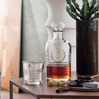 Side view of Officina 1825 7pc Whiskey Set (1 Decanter + 6 DOF Glasses)