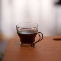 Side view of Oslo 3.5 oz. Espresso Cup with Stainless Steel Handle (Set of 4)