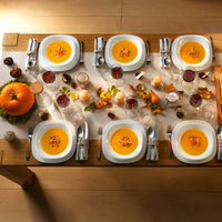 Side view of Parma 10.75" Opal Glass Dinner Plate (Set of 24)