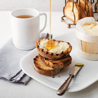 Side view of Parma 13.25" x 9.5" Opal Glass Serving Plate (Set of 12)