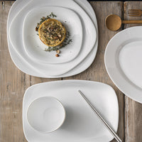 Side view of Parma 7.75" Opal Glass Dessert Plate (Set of 24)