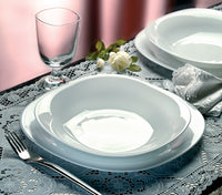 Side view of Parma 8.75" Opal Glass Soup Plate (Set of 24)