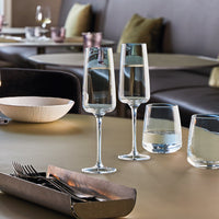 Side view of Planeo 12.25 oz. Stemless Wine Glasses (Set of 4)