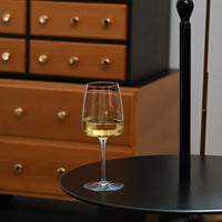 Side view of Planeo 12.75 oz. White Wine Glasses (Set of 4)