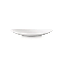 Side view of Prometeo 8.75" x 7.5" Opal Glass Dessert Plate (Set of 24)