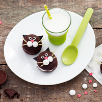 Side view of Prometeo 8.75" x 7.5" Opal Glass Dessert Plate (Set of 24)