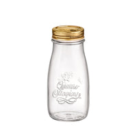 Side view of Quattro Stagioni 13.5 oz. Canning Bottle with Lid