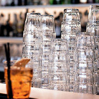 Side view of Rock Bar 12.5 oz. Beverage Stackable Drinking Glasses (Set of 6)