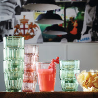 Side view of Rock Bar 12.5 oz. Beverage Stackable Drinking Glasses (Set of 6)