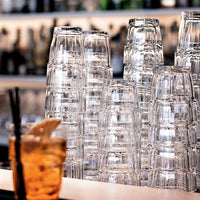 Side view of Rock Bar 7.25 oz. Juice Stackable Drinking Glasses (Set of 6)