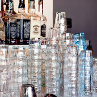 Side view of Rock Bar 7.25 oz. Juice Stackable Drinking Glasses (Set of 6)